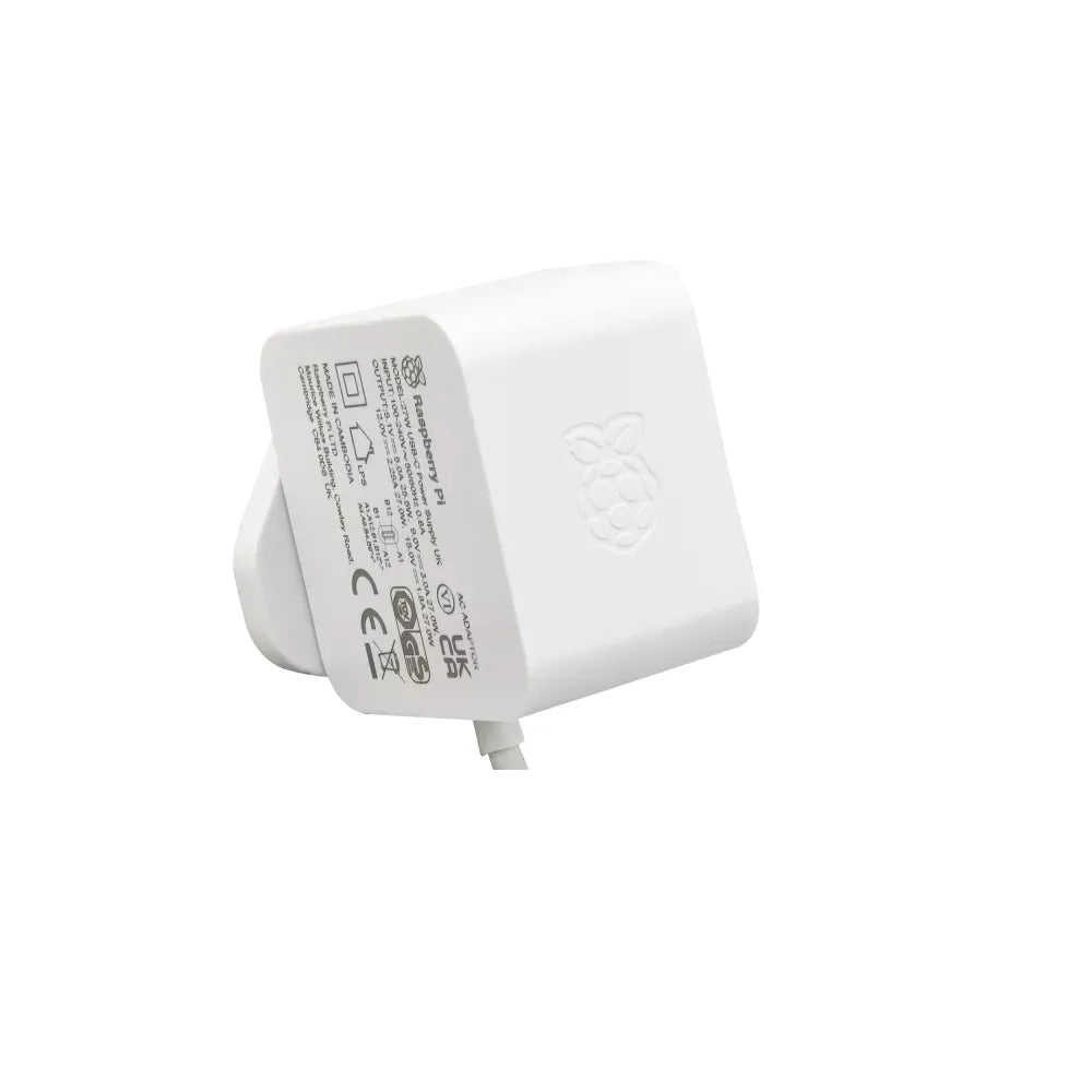 Transformador USB Tipo C 27W 5V 5A (Original para Raspberry Pi 5)