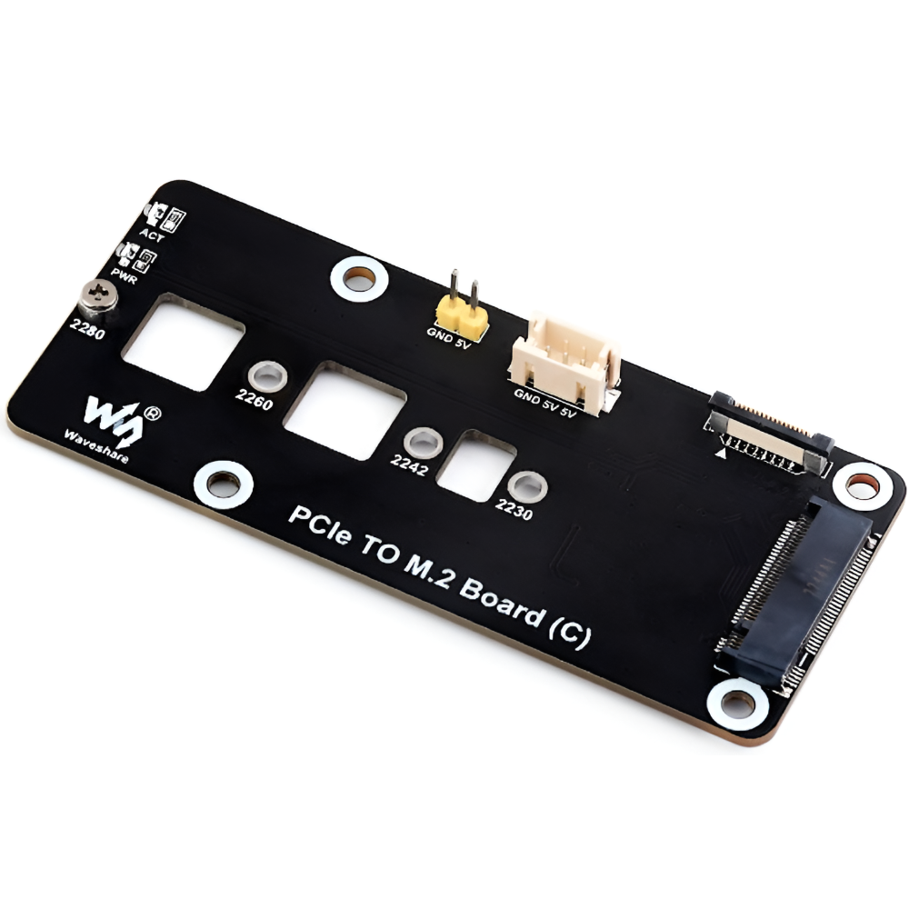 Adaptador para Raspberry Pi 5 PCIe a M.2 NVMe SSD (Gen2/Gen3) Waveshare