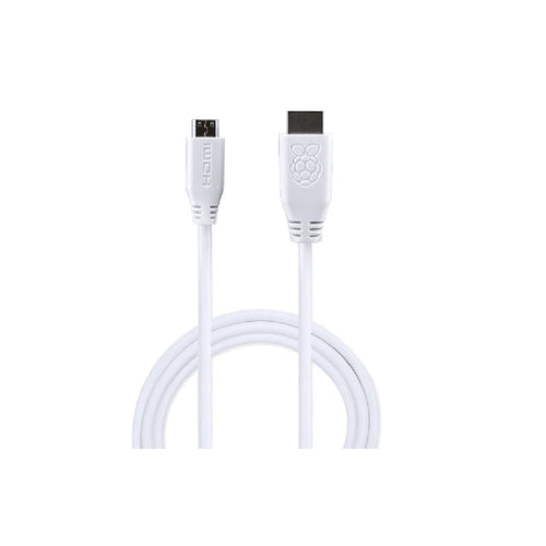 Cable Oficial Raspberry HDMI a mini HDMI 1M - Blanco
