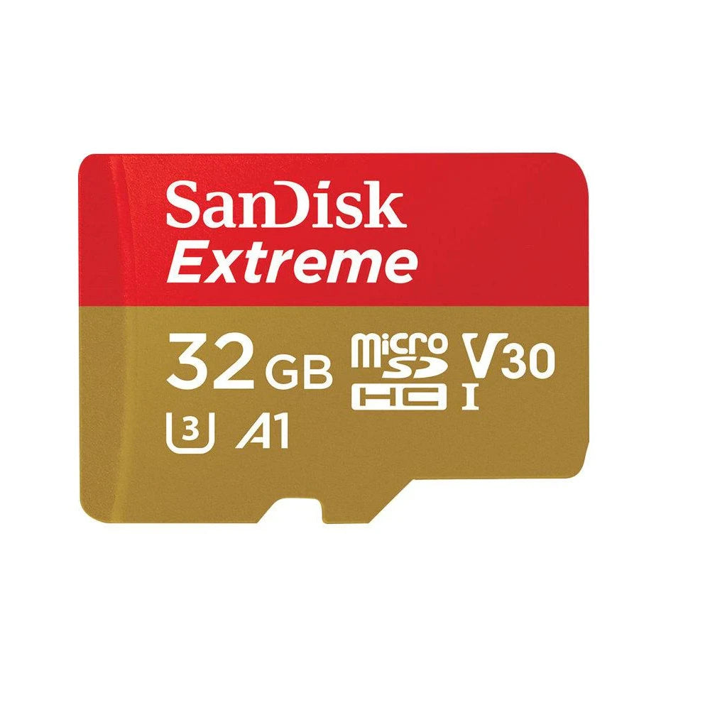 Memoria MicroSD 32GB Sandisk Extreme U3 V30 4K Lectura 100MB/s Escritura 60MB/s