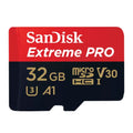 Memoria MicroSD 32GB Sandisk Extreme Pro U3 V30 4K Lectura 100MB/s Escritura 90MB/s