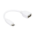 Cable Oficial Raspberry Micro USB Macho a USB A Hembra - Blanco