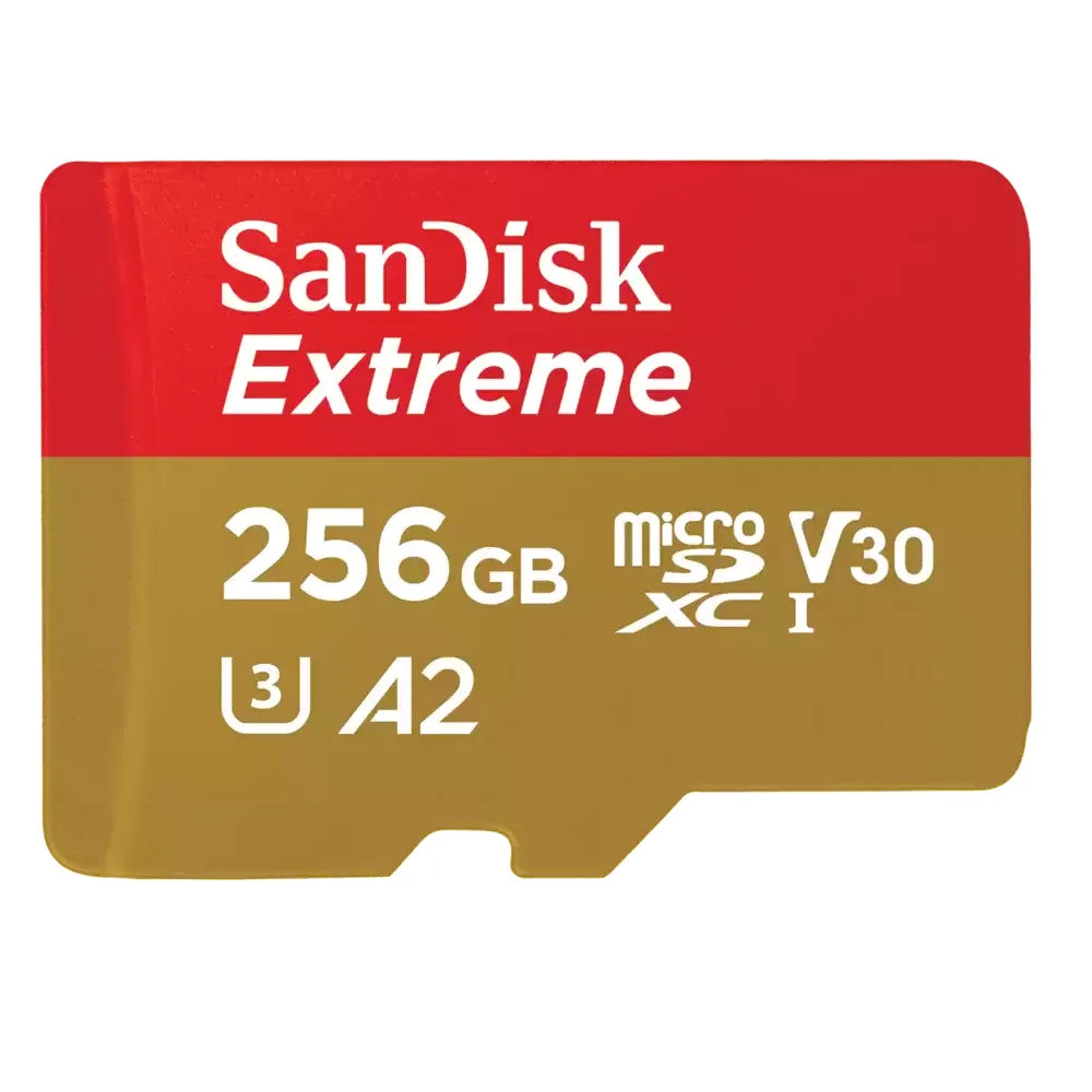 Memoria MicroSDXC 256GB Sandisk Extreme U3 A2 V30 4K UHD2 Lectura 190MB/s Escritura 130MB/s