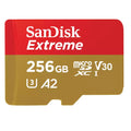 Memoria MicroSDXC 256GB Sandisk Extreme U3 A2 V30 4K UHD2 Lectura 190MB/s Escritura 130MB/s