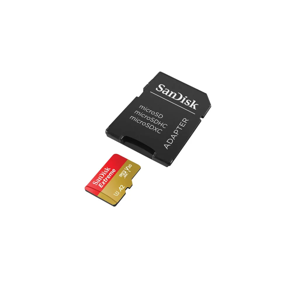 Memoria MicroSDXC 64GB Sandisk Extreme U3 A2 V30 4K UHD2 Lectura 170MB/s Escritura 130MB/s