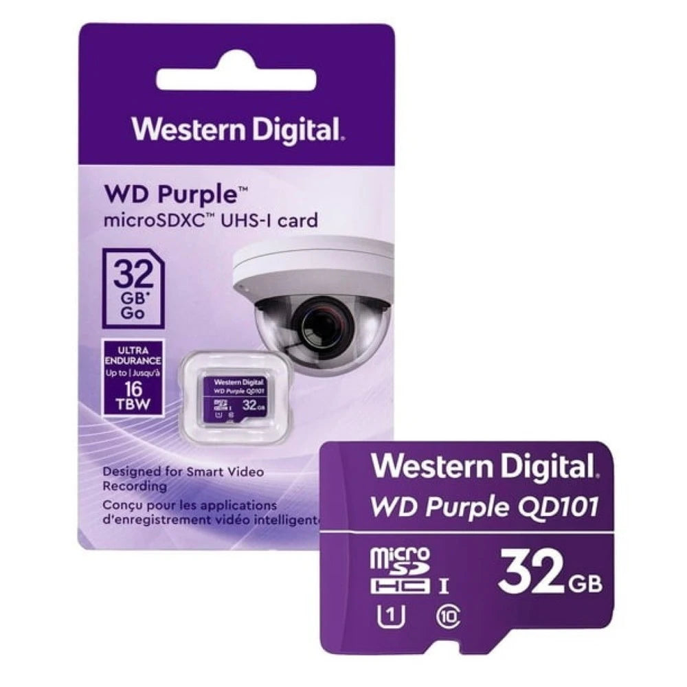 Memoria MicroSD 32GB WD Purple SDHC UHS-I Clase 10 4K 100MB/s