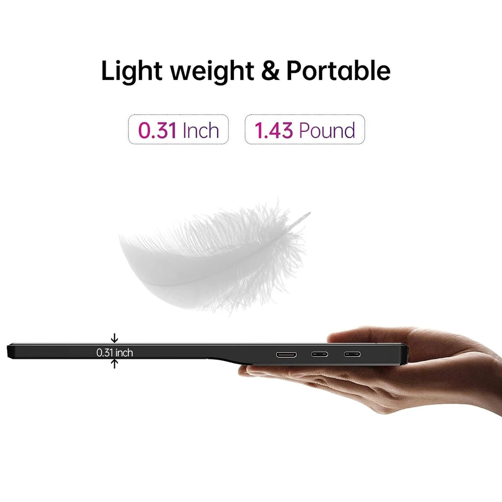 Monitor Portátil 15.6" Full HD 1080p USB-C HDMI - YXK