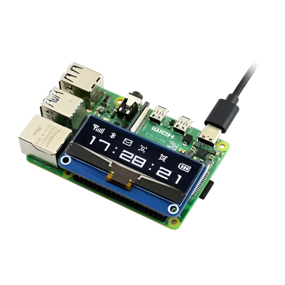 Pantalla OLED HAT 2.23 128×32 SPI/I2C para Raspberry Pi - Waveshare