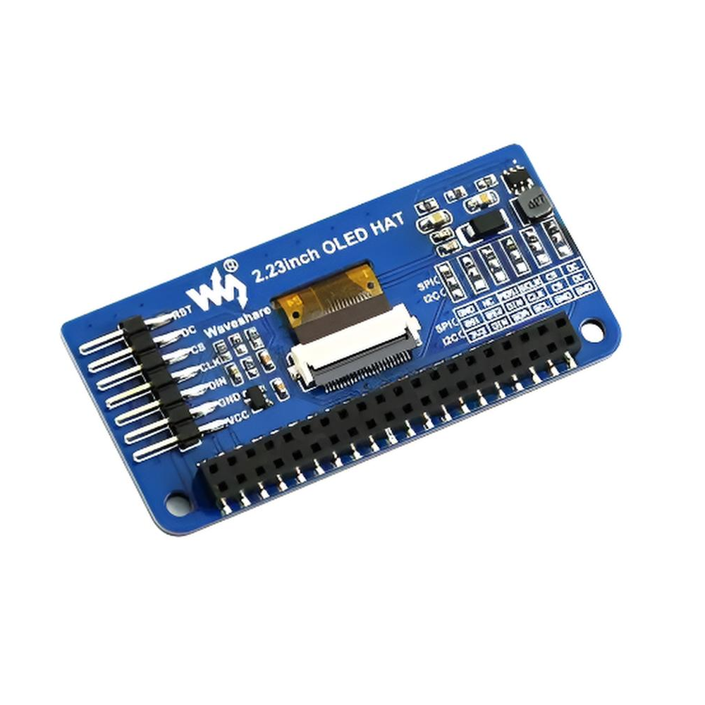Pantalla OLED HAT 2.23 128×32 SPI/I2C para Raspberry Pi - Waveshare