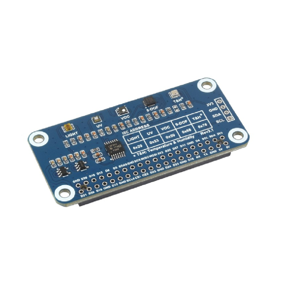 Sensor HAT para Raspberry Pi – Módulo Multisensor Ambiental I2C