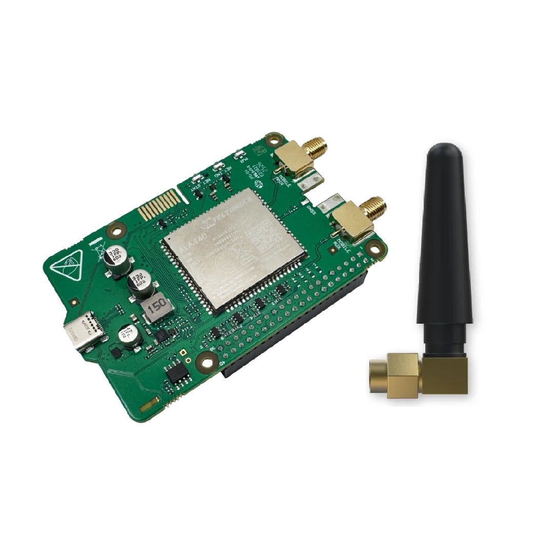 Teltonika CALYX Raspberry Pi HAT+ 4G LTE con Antena SMA Movil en Ángulo