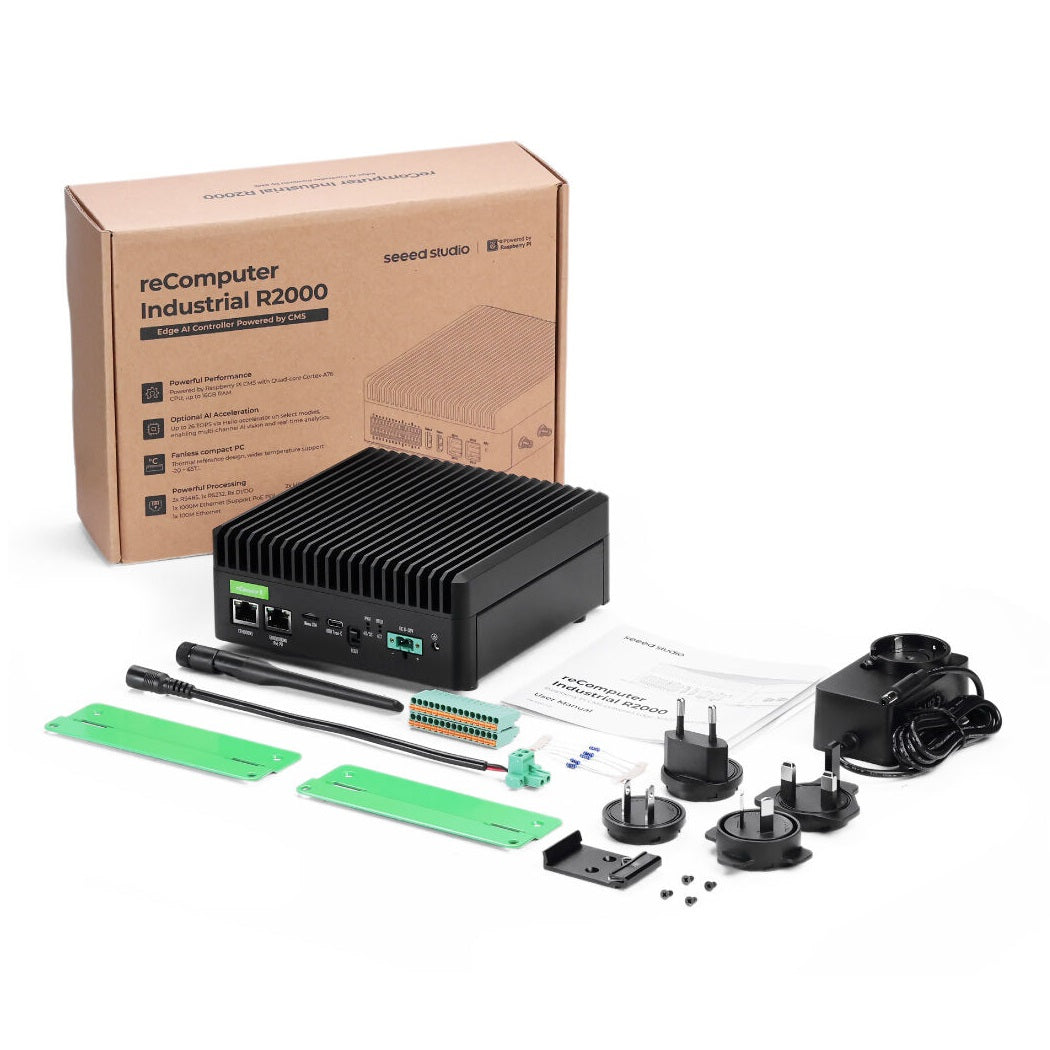 reComputer Industrial R2035-10 Controlador Industrial IoT con Raspberry Pi CM5 8GB RAM 32GB eMMC